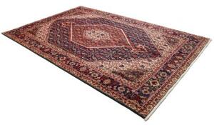 Tappeto Tabriz Stilizzato Blu Scuro Rosso Mattone 200x304 Cm