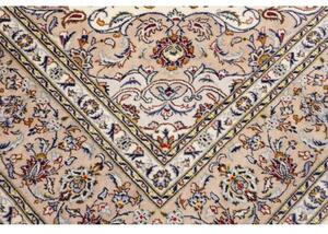 Tappeto Kashan Medaglione Floreale Beige Blu 243x350 Cm