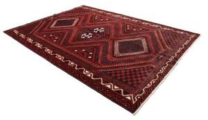 Tappeto Lori Geometrico Rosso Scuro Nero 220x307 Cm