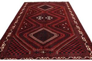 Tappeto Lori Geometrico Rosso Scuro Nero 220x307 Cm