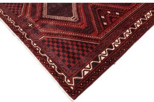 Tappeto Lori Geometrico Rosso Scuro Nero 220x307 Cm
