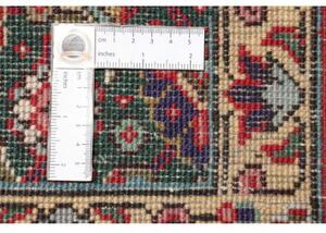 Tappeto Tabriz Stilizzato Blu Scuro Rosso Mattone 200x304 Cm