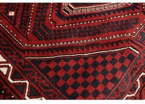 Tappeto Lori Geometrico Rosso Scuro Nero 220x307 Cm