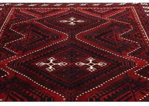 Tappeto Lori Geometrico Rosso Nero 213x295 Cm