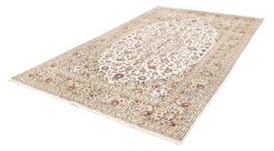 Tappeto Kashan Medaglione Floreale Avorio Blu Scuro 192x300 Cm