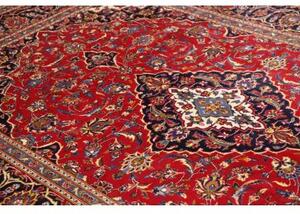 Tappeto Ardakan Medaglione Floreale Rosso Blu Scuro 203x293 Cm