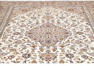 Tappeto Kashan Medaglione Floreale Beige Blu 243x350 Cm