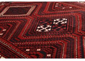 Tappeto Lori Geometrico Rosso Scuro Nero 220x307 Cm