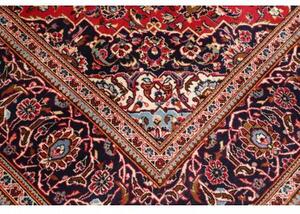 Tappeto Ardakan Medaglione Floreale Rosso Blu Scuro 197x308 Cm
