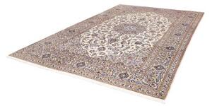 Tappeto Kashan Medaglione Floreale Avorio Blu 244x362 Cm