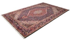 Tappeto Tabriz Stilizzato Blu Scuro Rosso Mattone 200x304 Cm