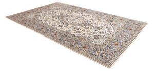 Tappeto Kashan Medaglione Floreale Avorio Blu 194x307 Cm