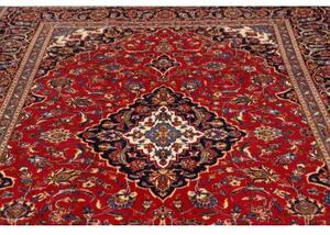Tappeto Ardakan Medaglione Floreale Rosso Blu Scuro 203x293 Cm