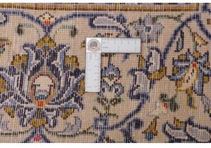 Tappeto Kashan Medaglione Floreale Avorio Blu 240x355 Cm