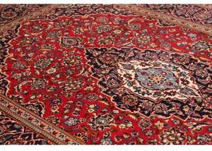 Tappeto Ardakan Medaglione Floreale Rosso Blu Scuro 197x308 Cm