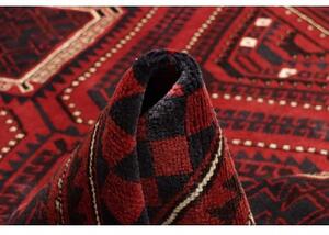Tappeto Lori Geometrico Rosso Scuro Nero 220x307 Cm