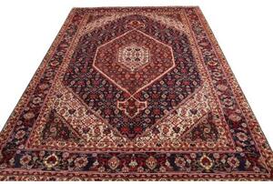 Tappeto Tabriz Stilizzato Blu Scuro Rosso Mattone 200x304 Cm