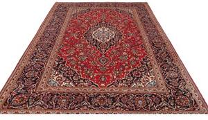Tappeto Ardakan Medaglione Floreale Rosso Blu Scuro 197x308 Cm
