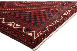 Tappeto Lori Geometrico Rosso Scuro Nero 220x307 Cm