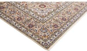 Tappeto Kashan Medaglione Floreale Beige Blu 243x350 Cm