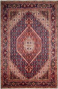 Tappeto Tabriz Stilizzato Blu Scuro Rosso Mattone 200x304 Cm