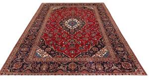 Tappeto Ardakan Medaglione Floreale Rosso Blu Scuro 200x298 Cm