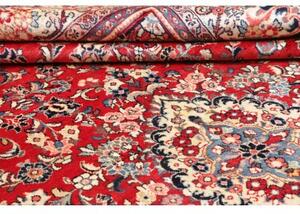 Tappeto Sarough Medaglione Floreale Rosso Avorio 276x407 Cm