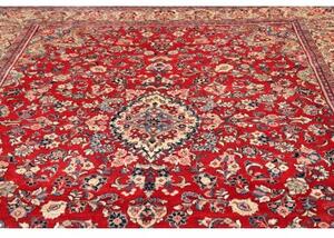 Tappeto Sarough Medaglione Floreale Rosso Avorio 276x407 Cm