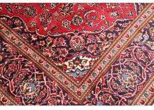 Tappeto Ardakan Medaglione Floreale Rosso Blu Scuro 197x312 Cm