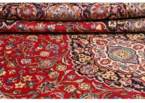 Tappeto Ardakan Medaglione Floreale Rosso Blu Scuro 228x350 Cm