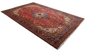 Tappeto Tabriz Stilizzato Rosso Blu 200x308 Cm