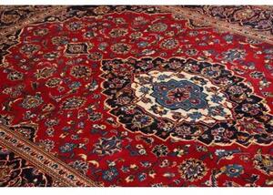 Tappeto Ardakan Medaglione Floreale Rosso Blu Scuro 200x298 Cm