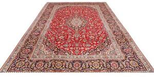 Tappeto Ardakan Medaglione Floreale Rosso Blu Scuro 228x350 Cm
