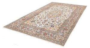Tappeto Kashan Medaglione Floreale Avorio Blu Scuro 194x316 Cm
