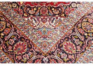 Tappeto Ardakan Medaglione Floreale Rosso Blu Scuro 228x350 Cm