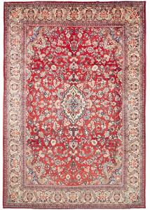Tappeto Sarough Medaglione Floreale Rosso Avorio 276x407 Cm