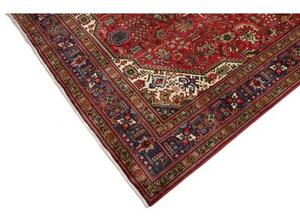 Tappeto Tabriz Stilizzato Rosso Blu 200x308 Cm