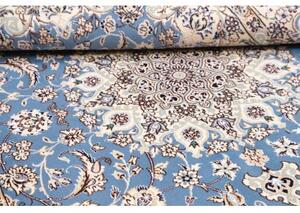 Tappeto Nain 9la Medaglione Floreale Blu Avorio 145x240 Cm