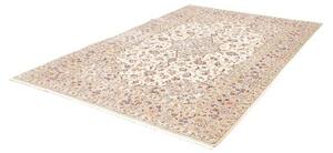 Tappeto Kashan Medaglione Floreale Avorio Beige 196x292 Cm