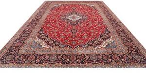 Tappeto Ardakan Medaglione Floreale Rosso Blu Scuro 300x404 Cm