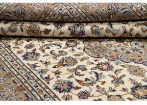 Tappeto Kashan Medaglione Floreale Beige Blu 203x310 Cm