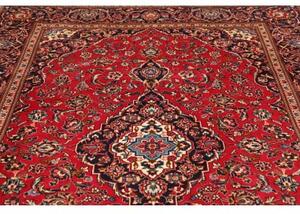 Tappeto Ardakan Medaglione Floreale Rosso Blu Scuro 197x312 Cm