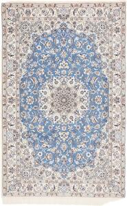 Tappeto Nain 9la Medaglione Floreale Azzurro Avorio 152x237 Cm