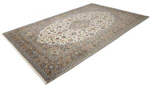 Tappeto Kashan Medaglione Floreale Beige Blu 203x310 Cm