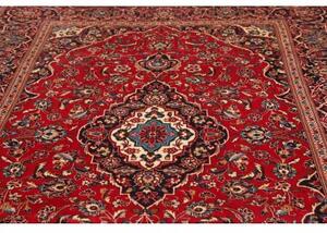 Tappeto Ardakan Medaglione Floreale Rosso Blu Scuro 196x303 Cm