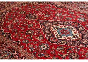 Tappeto Ardakan Medaglione Floreale Rosso Blu Scuro 196x303 Cm