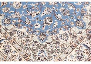 Tappeto Nain 9la Medaglione Floreale Blu Avorio 145x240 Cm