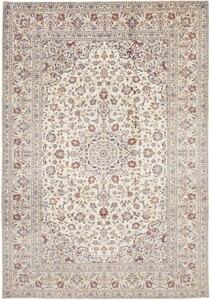 Tappeto Kashan Medaglione Floreale Avorio Blu Scuro 238x342 Cm