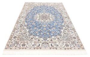 Tappeto Nain 9la Medaglione Floreale Azzurro Avorio 152x237 Cm