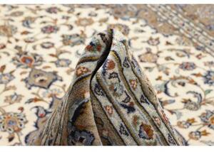 Tappeto Kashan Medaglione Floreale Beige Blu 203x310 Cm